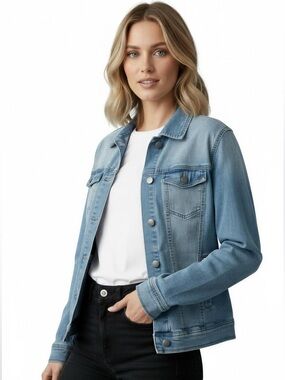 Serra Blue Denim Jean Jacket Size XL